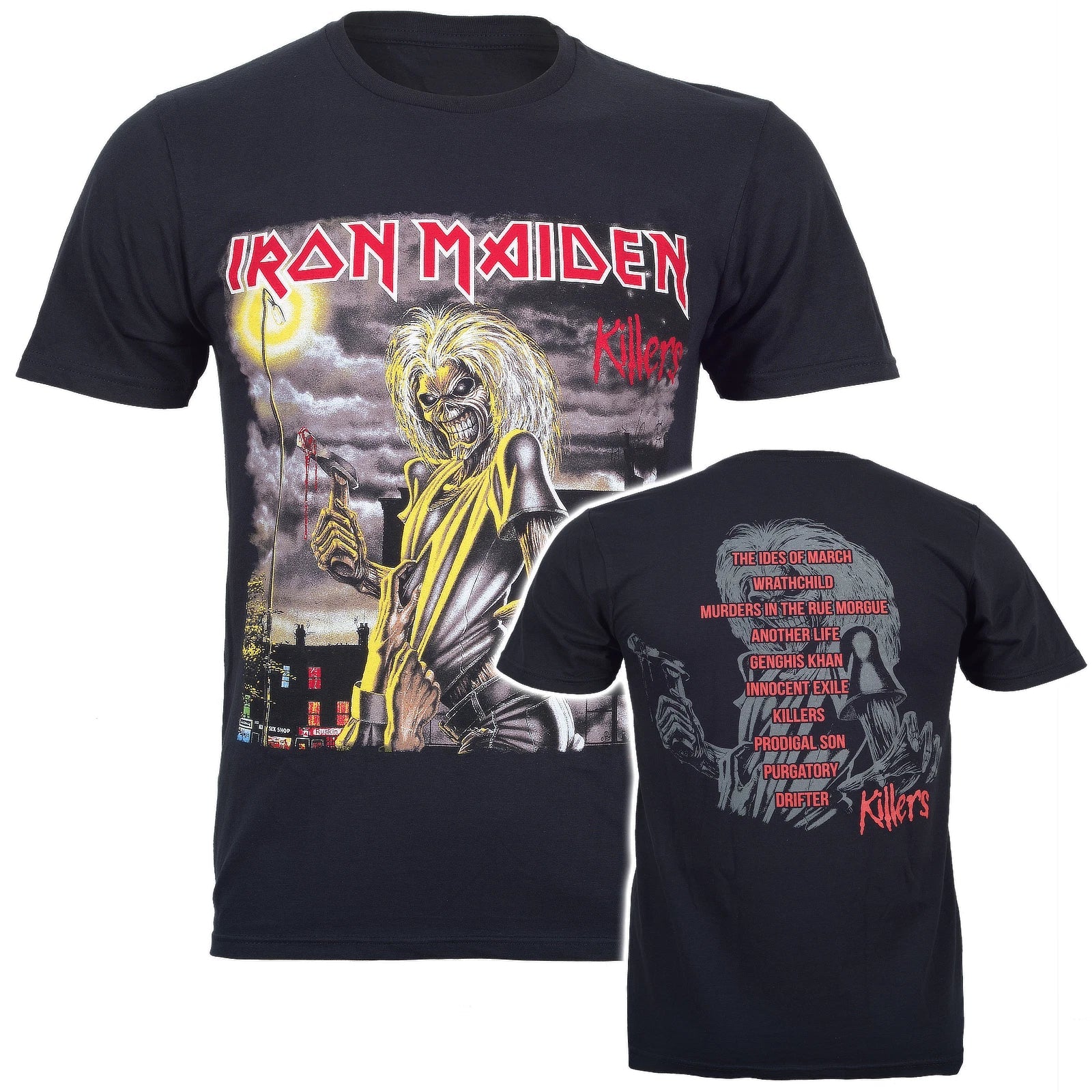 Official Iron Maiden T Shirt Killers Tracks Tracklist New Black S M L XL XXL Unisex T-shirt, Sweatshirt, Hoodie, Long Sleeve Tee - T-Shirt, Sweatshirt, Hoodie
