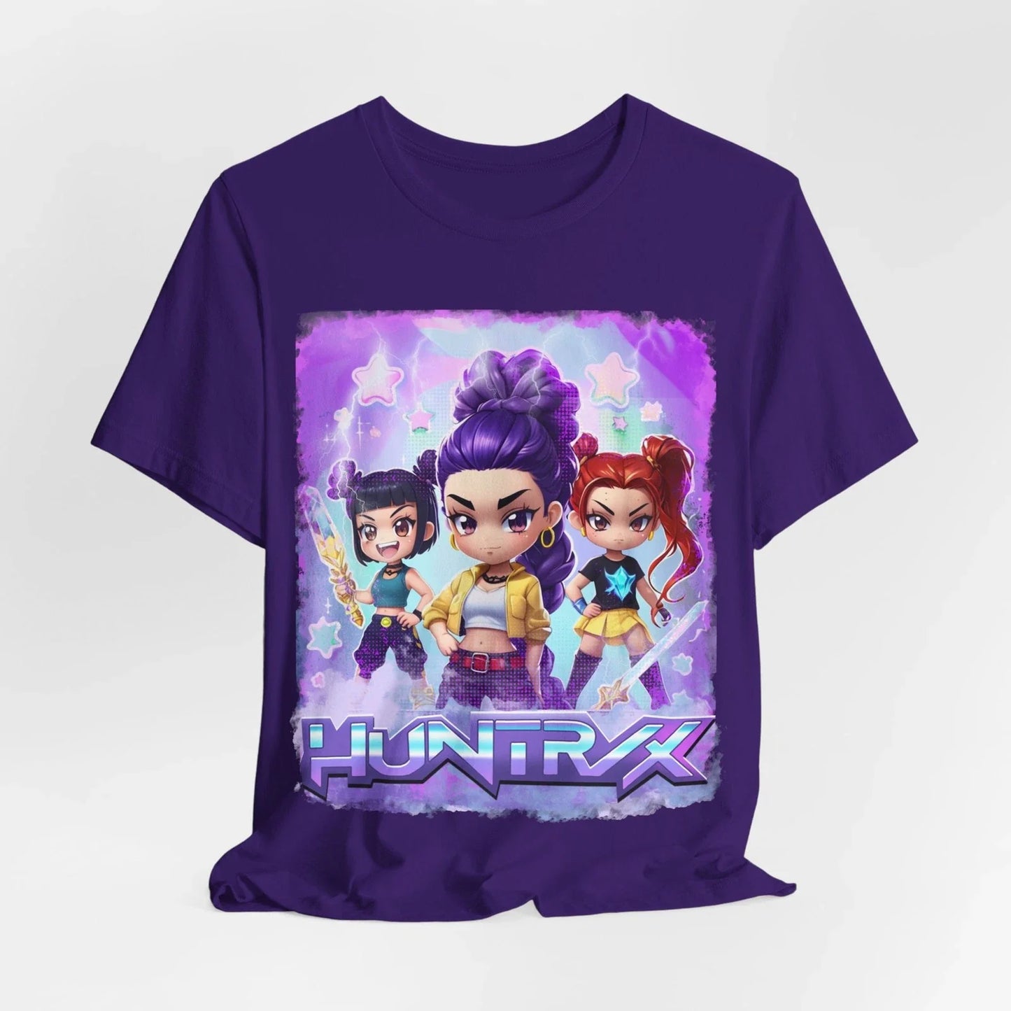 Chibi Style Huntrix Graphic Tee, Cute T-Shirt, Unisex T-shirt, Sweatshirt, Hoodie, Long Sleeve Tee - T-Shirt, Sweatshirt, Hoodie