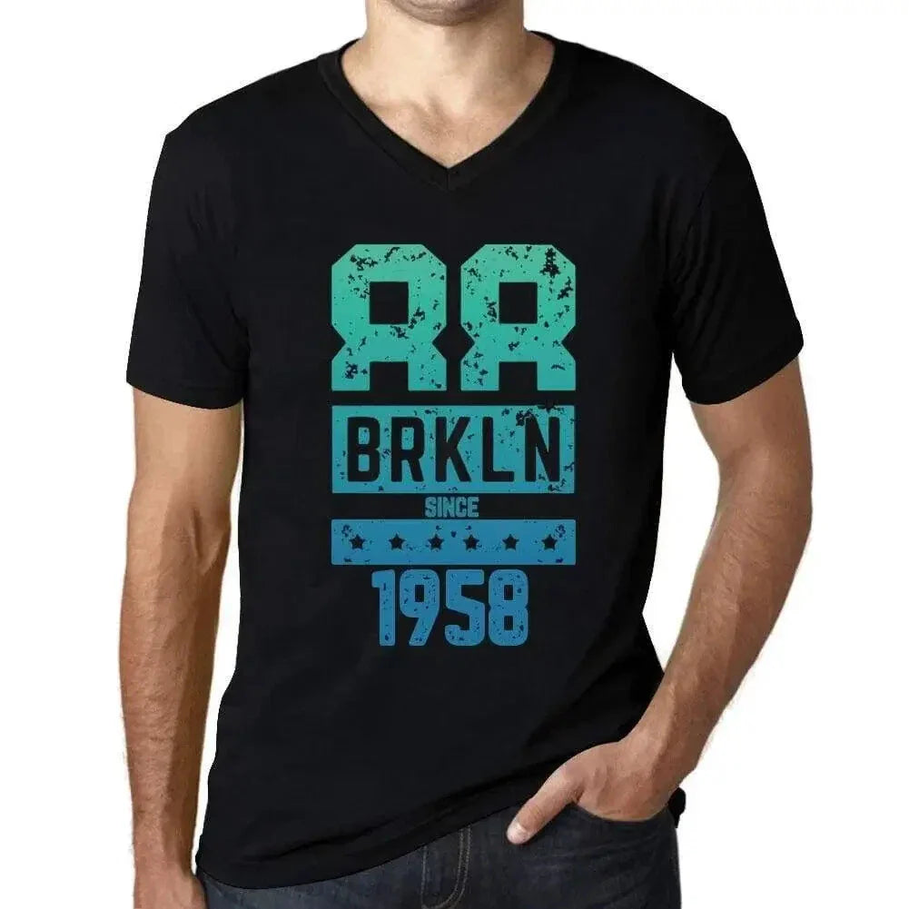 Men's Graphic T-Shirt V Neck Brkln Since 1958 66th Birthday Anniversary 66 Year Unisex T-shirt, Sweatshirt, Hoodie, Long Sleeve Tee - T-Shirt, Sweatshirt, Hoodie