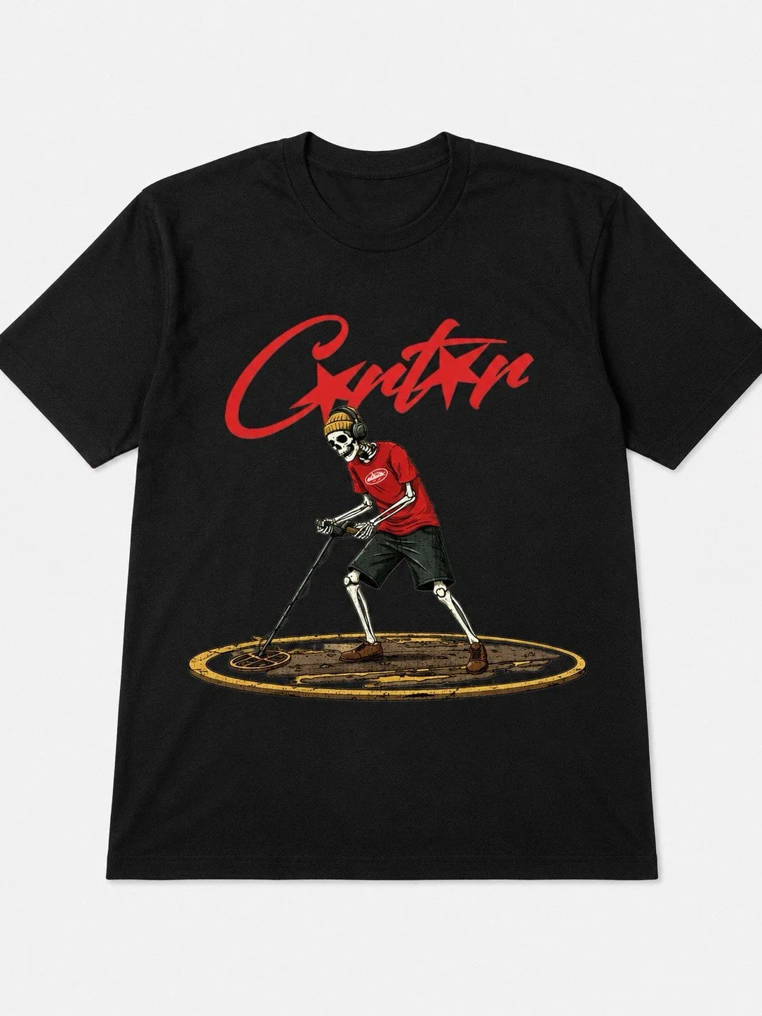 Funny Skeleton Metal Detector T-Shirt | Treasure Hunter Graphic Tee Unisex T-shirt, Sweatshirt, Hoodie, Long Sleeve Tee - T-Shirt, Sweatshirt, Hoodie