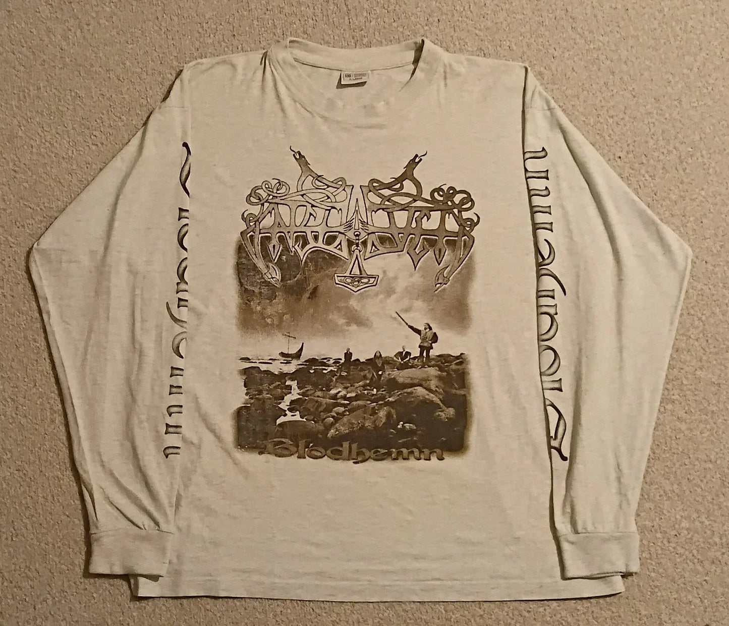 Enslaved VINTAGE 1998 Longsleeve T-Shirt XL Unisex T-shirt, Sweatshirt, Hoodie, Long Sleeve Tee - T-Shirt, Sweatshirt, Hoodie