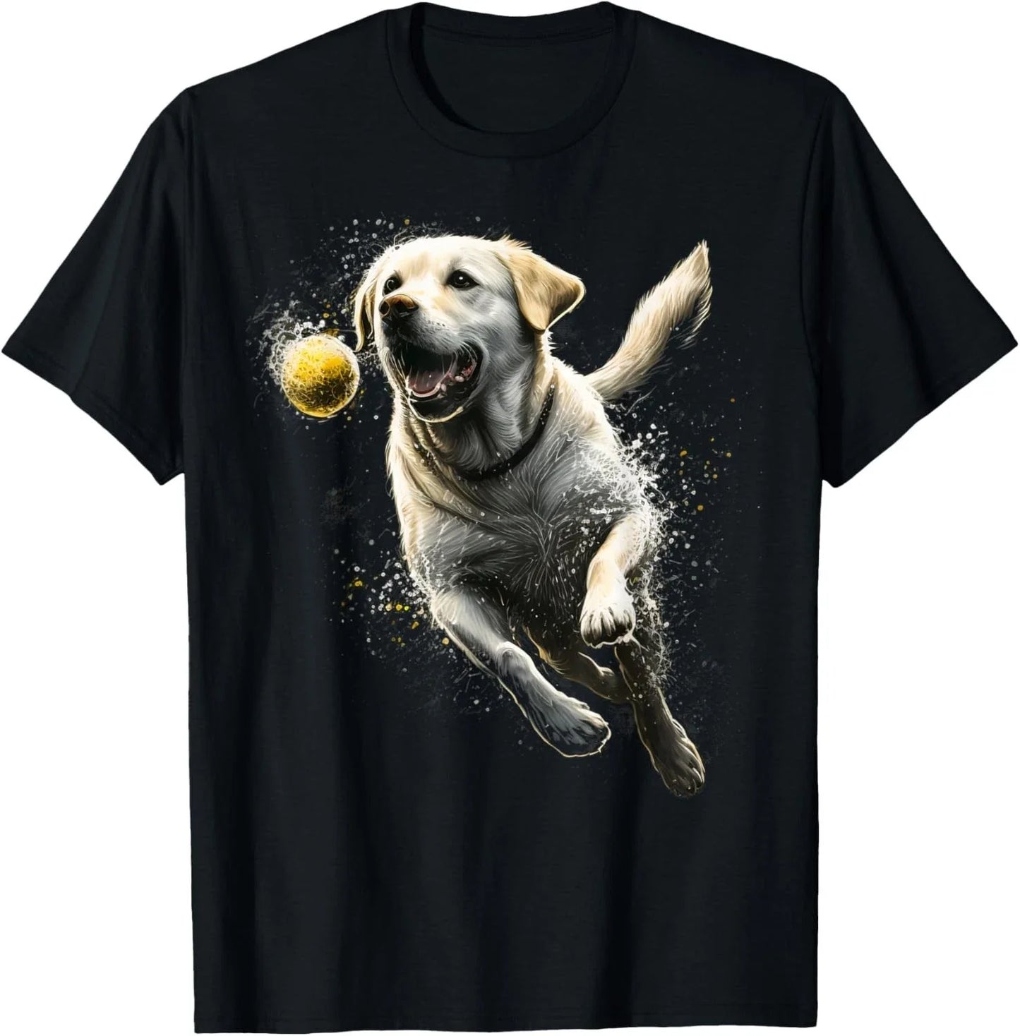 Yellow Labrador Retriever Chasing a Ball Labrador Retriever Gift Unisex T-Shirt Unisex T-shirt, Sweatshirt, Hoodie, Long Sleeve Tee - T-Shirt, Sweatshirt, Hoodie
