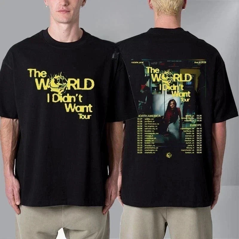 Natalie Jane The World I Didn't Want Tour 2026 North America T-shirt Unisex T-shirt, Sweatshirt, Hoodie, Long Sleeve Tee - T-Shirt, Sweatshirt, Hoodie
