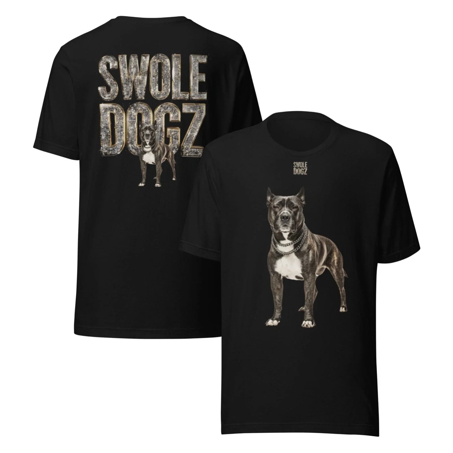 PITBULL MIX SHIRT DOG VINTAGE - RUDE DOGS - SWOLE DOGZ Y2K - ALL SIZES - BLK 3 Unisex T-shirt, Sweatshirt, Hoodie, Long Sleeve Tee - T-Shirt, Sweatshirt, Hoodie