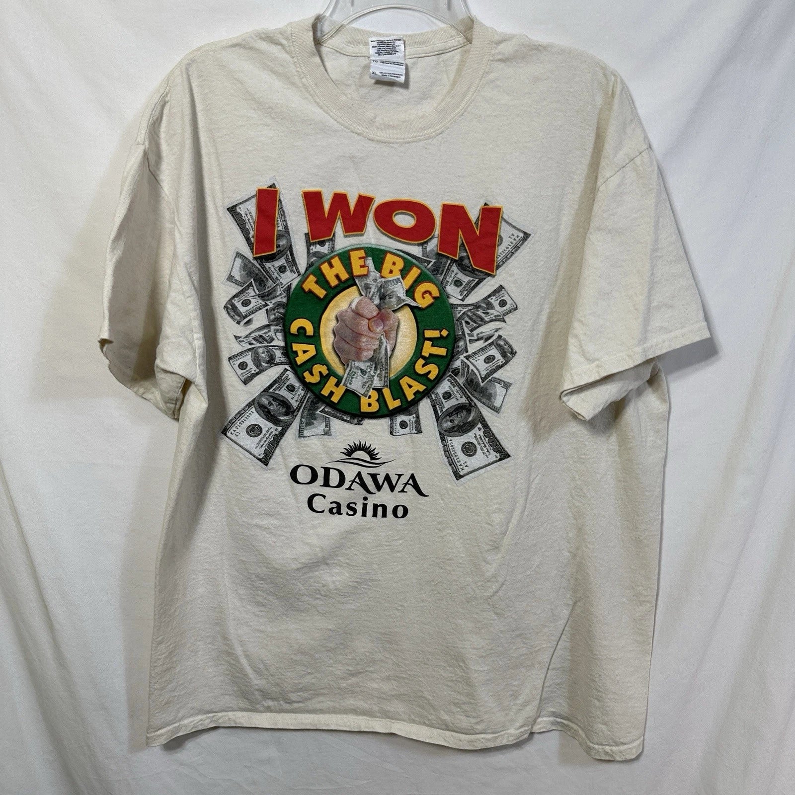 I Won The Big Cash Blast! Odawa Casino XL T-Shirt Gambling Money Grandpacore Tee Unisex T-shirt, Sweatshirt, Hoodie, Long Sleeve Tee - T-Shirt, Sweatshirt, Hoodie