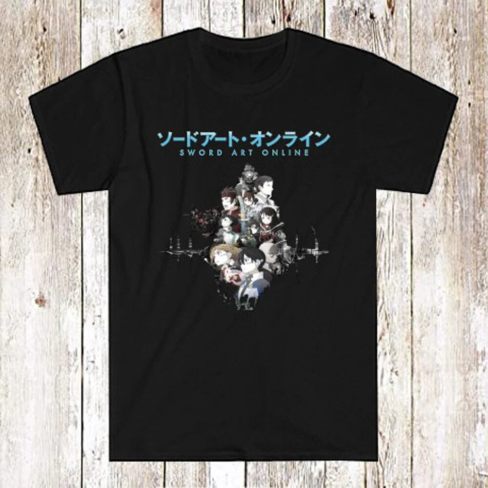 SAO Sword Art Online Men's Black Size S-5XL Unisex T-shirt, Sweatshirt, Hoodie, Long Sleeve Tee - T-Shirt, Sweatshirt, Hoodie