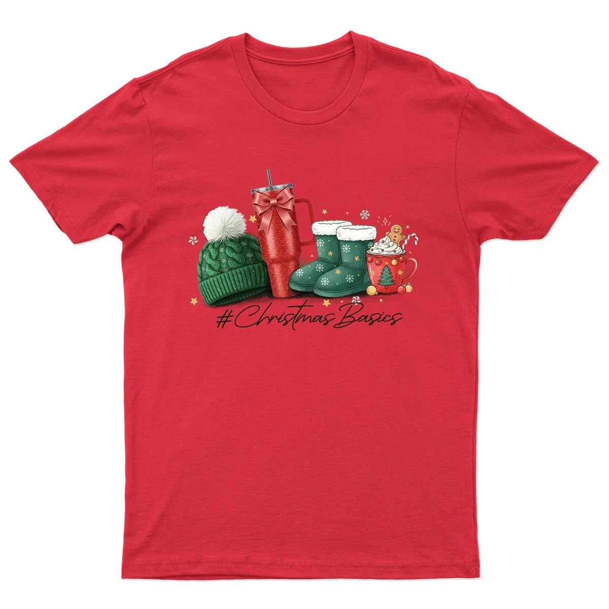 Christmas Basics Holiday Winter T-Shirt Unisex Gift Retro Seasonal Funny Xmas Unisex T-shirt, Sweatshirt, Hoodie, Long Sleeve Tee - T-Shirt, Sweatshirt, Hoodie