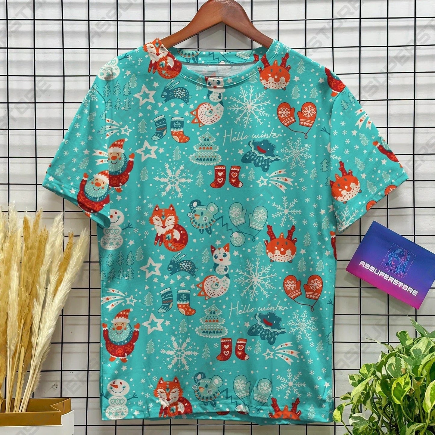 Corsola Santa Claus Blue Tshirt, Tree Christmas Kawaii Tshirt,  Anime Design Tsh Unisex T-shirt, Sweatshirt, Hoodie, Long Sleeve Tee - T-Shirt, Sweatshirt, Hoodie