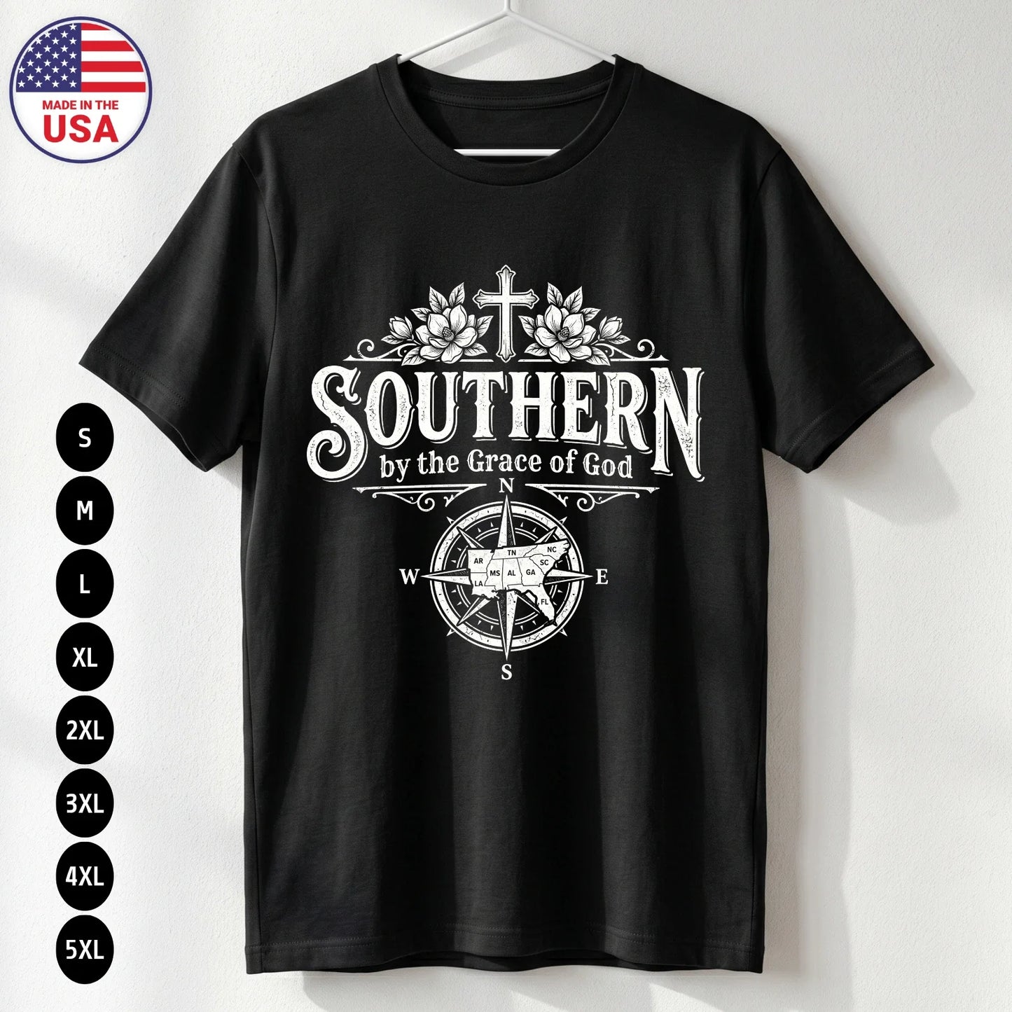 Southern by Grace of God T Shirt Southern Pride Gift Unisex S-5XL Unisex T-shirt, Sweatshirt, Hoodie, Long Sleeve Tee - T-Shirt, Sweatshirt, Hoodie