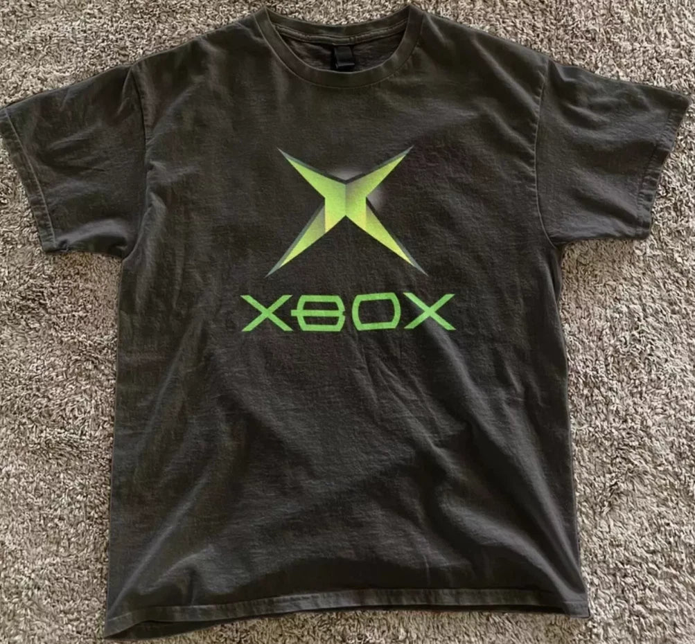 Original Xbox logo green black tee - Vintage Gaming Shirt Y2k Xbox 360 retro Unisex T-shirt, Sweatshirt, Hoodie, Long Sleeve Tee - T-Shirt, Sweatshirt, Hoodie