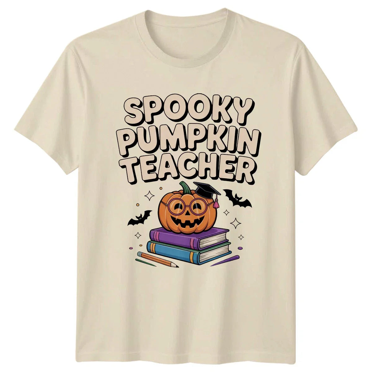 Spooky Pumpkin Teacher T-Shirt Halloween Teacher Gift For Him And Her Unisex T-shirt, Sweatshirt, Hoodie, Long Sleeve Tee - T-Shirt, Sweatshirt, Hoodie
