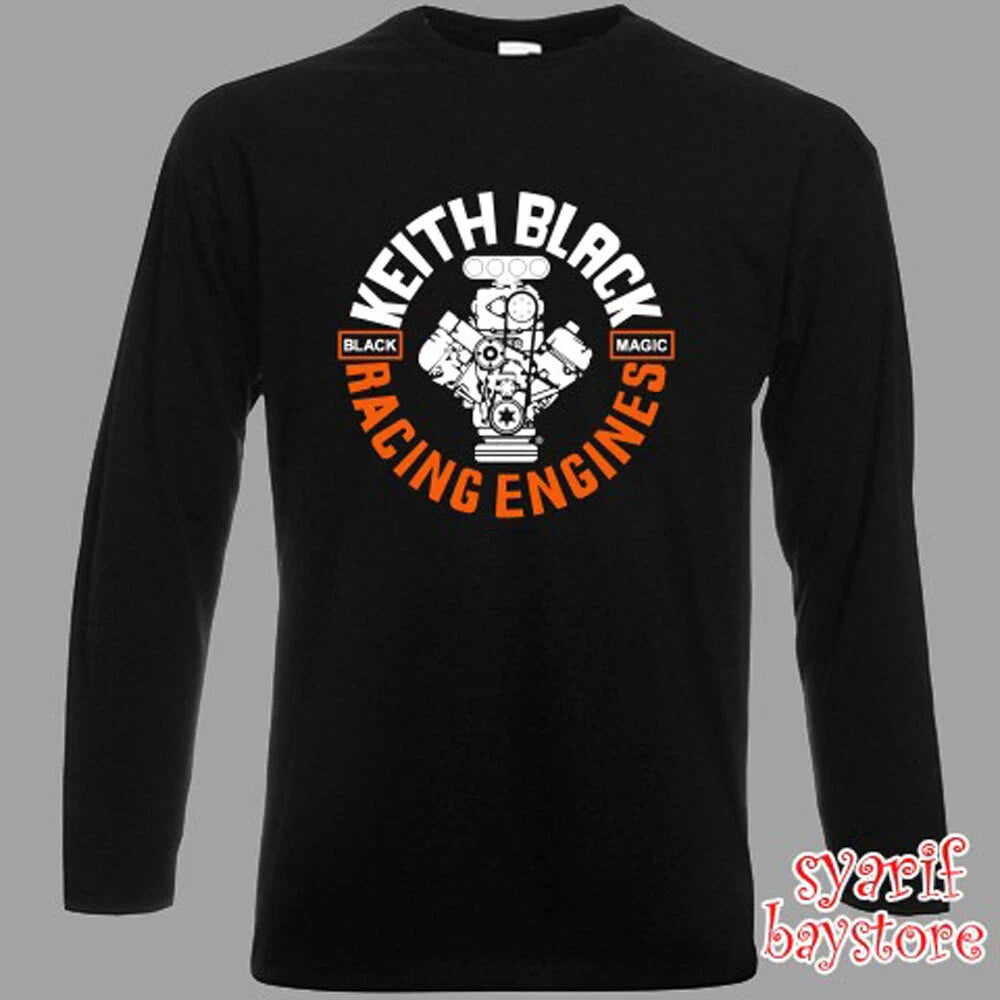 Keith Black Racing Engines Men's Black Size S to 3XL Unisex T-shirt, Sweatshirt, Hoodie, Long Sleeve Tee - T-Shirt, Sweatshirt, Hoodie