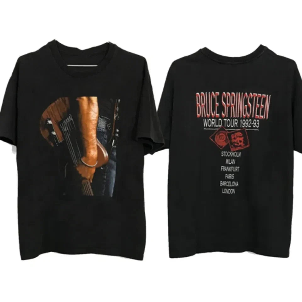 Vintage 1992 BRUCE SPRINGSTEEN World Tour Double Sided Shirt Unisex T-shirt, Sweatshirt, Hoodie, Long Sleeve Tee - T-Shirt, Sweatshirt, Hoodie