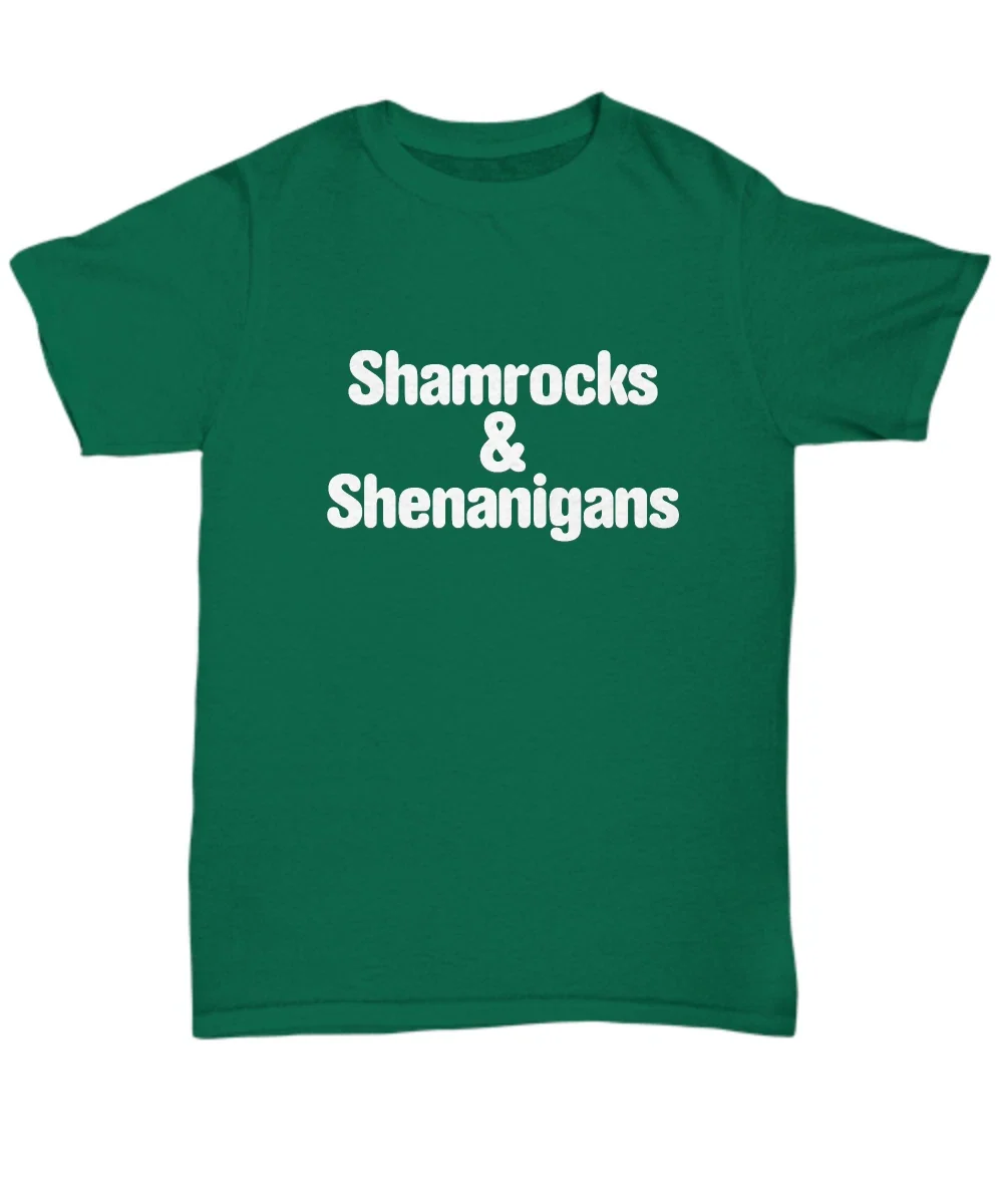 Cute Irish Shirt Shamrocks and Shenanigans Funny Mum Gift Irish Father Tee Unisex T-shirt, Sweatshirt, Hoodie, Long Sleeve Tee - T-Shirt, Sweatshirt, Hoodie