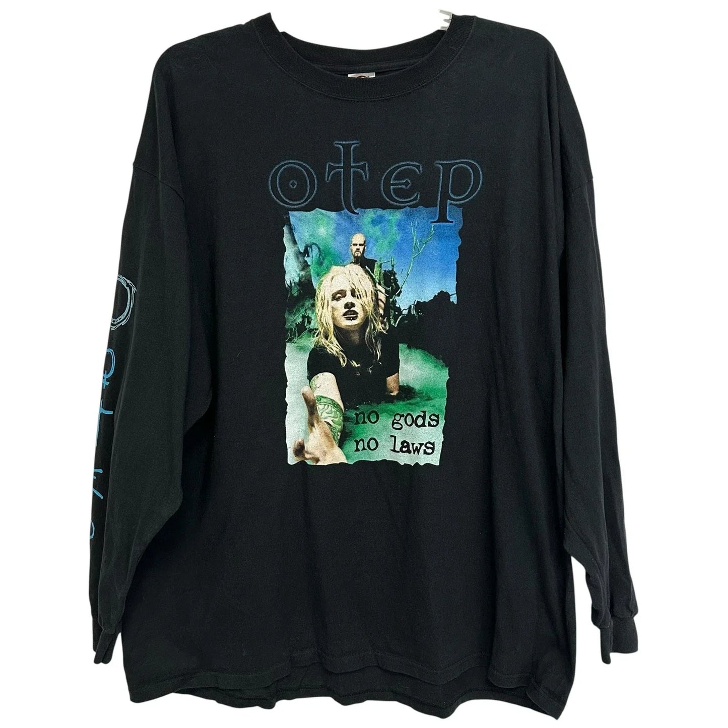 Vintage Y2K Otep No Gods No Laws Shirt Black Long Sleeve Band Tee Men's Size 3XL Unisex T-shirt, Sweatshirt, Hoodie, Long Sleeve Tee - T-Shirt, Sweatshirt, Hoodie