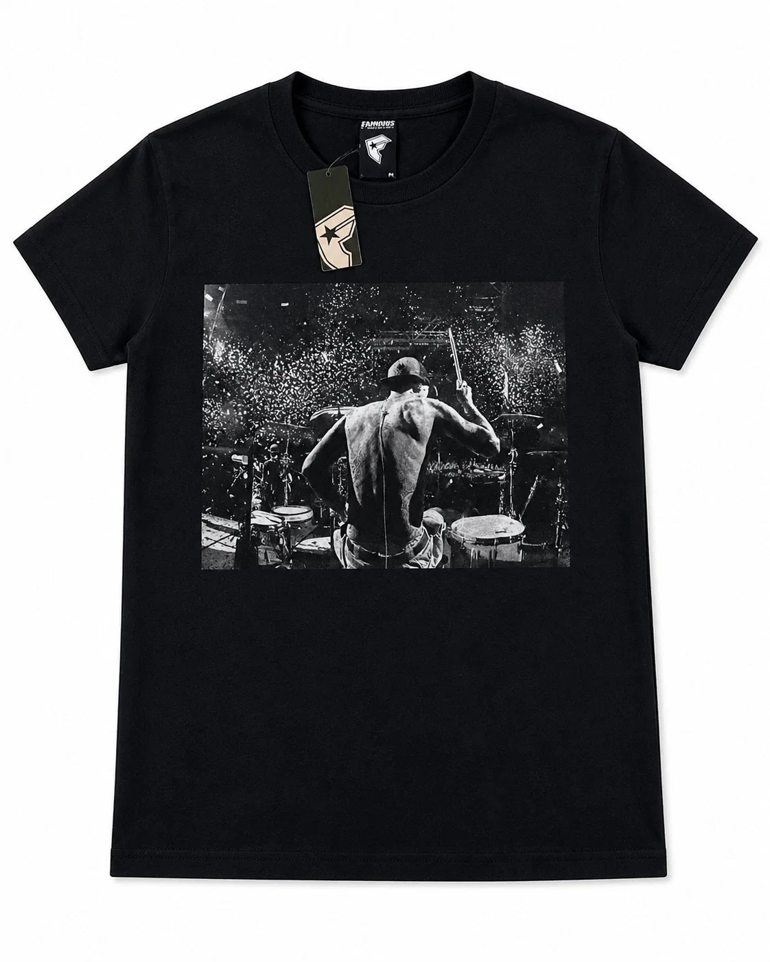 Mens Black Graphic T-Shirt Drummer Concert Print Streetwear Short Sleeve Tee Unisex T-shirt, Sweatshirt, Hoodie, Long Sleeve Tee - T-Shirt, Sweatshirt, Hoodie