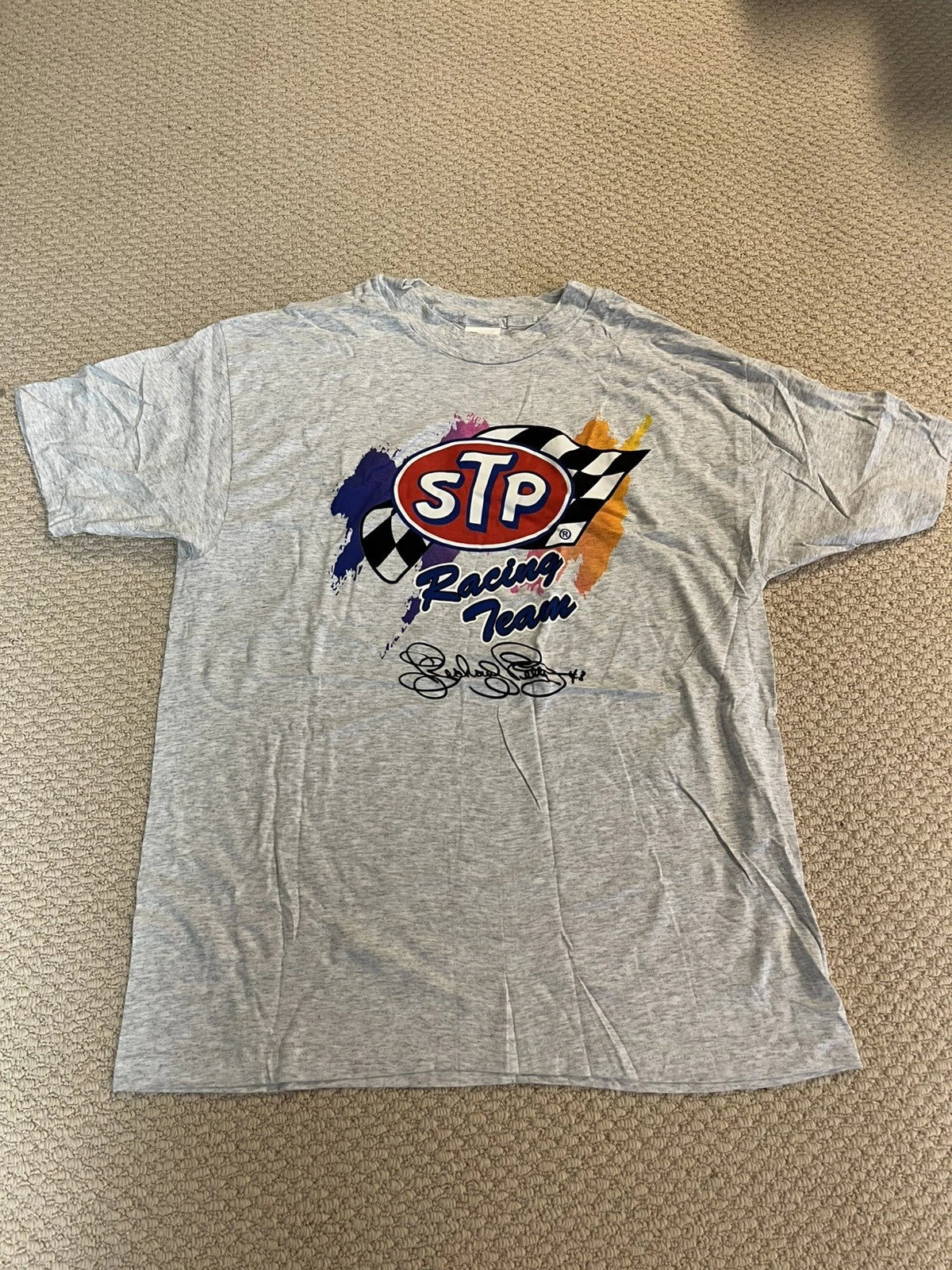 VTG 90s Richard Petty STP Racing Team T-Shirt Hanes Heavyweight  L New In Bag Unisex T-shirt, Sweatshirt, Hoodie, Long Sleeve Tee - T-Shirt, Sweatshirt, Hoodie