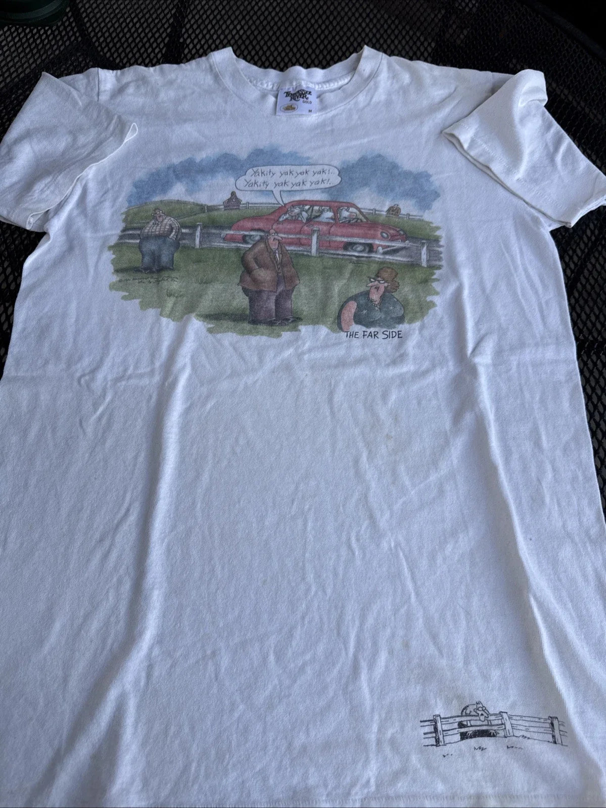 Used 80'S The Far Side print T-shirt Made in USA Men's size M equivalent Vintage Unisex T-shirt, Sweatshirt, Hoodie, Long Sleeve Tee - T-Shirt, Sweatshirt, Hoodie