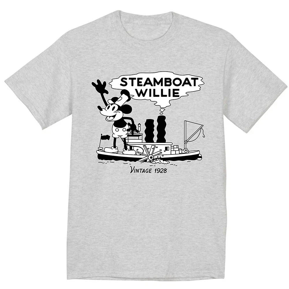 Steamboat Willie T-shirt Funny Cartoon Mouse Mens Graphic Tees Captain Dad Gifts Unisex T-shirt, Sweatshirt, Hoodie, Long Sleeve Tee - T-Shirt, Sweatshirt, Hoodie