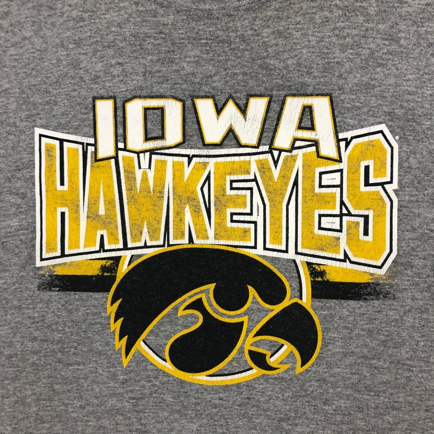 Iowa Hawkeyes T Shirt Gray Gildan Heavy Cotton 2XL College Football Sports Unisex T-shirt, Sweatshirt, Hoodie, Long Sleeve Tee - T-Shirt, Sweatshirt, Hoodie