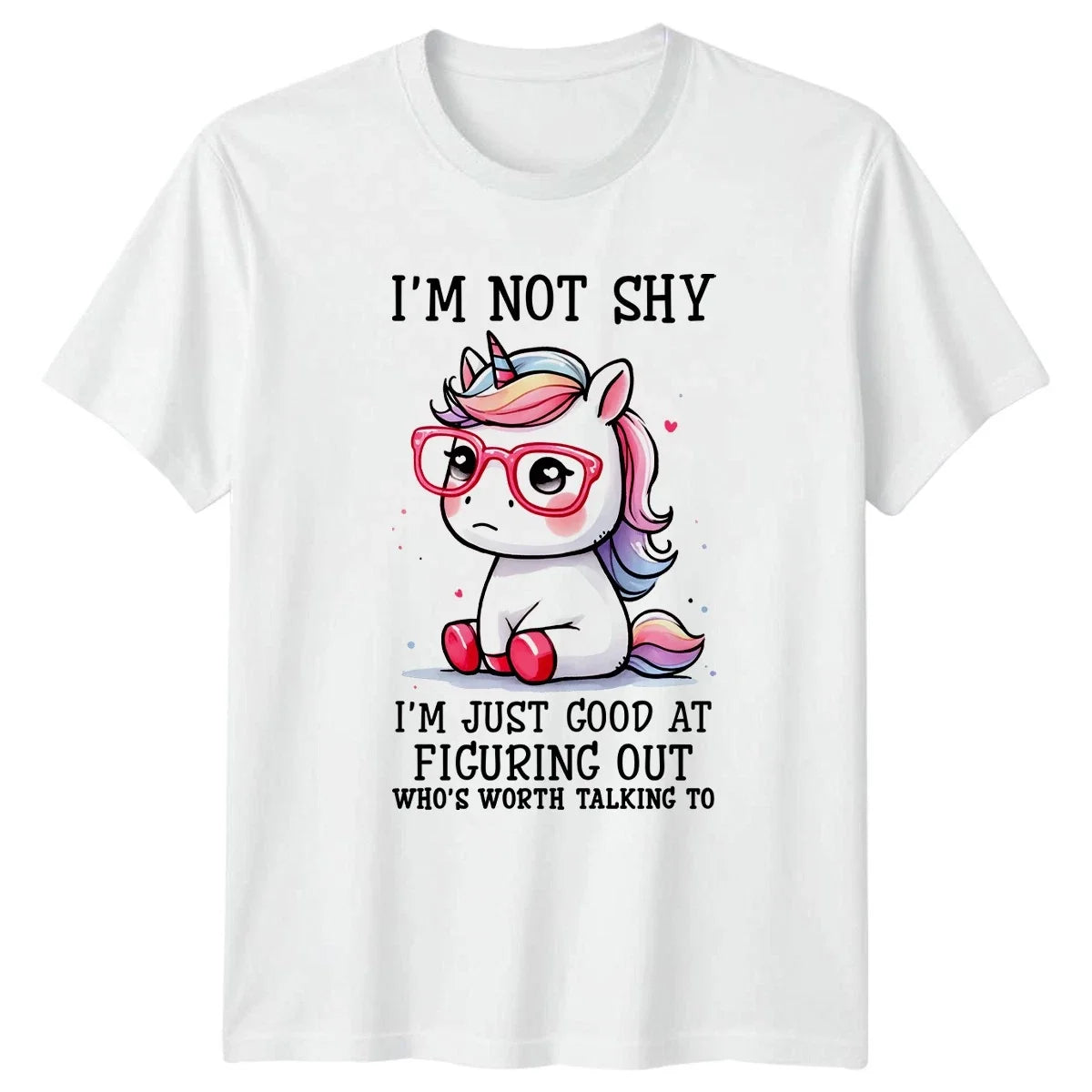 Im Not Shy Im Just T-Shirt Unicorn Introvert Humor Birthday Gift For Him And Her Unisex T-shirt, Sweatshirt, Hoodie, Long Sleeve Tee - T-Shirt, Sweatshirt, Hoodie