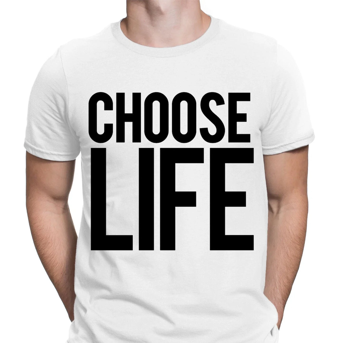 Choose Life T-Shirt Inspired By Wham 80s Fancy Dress Retro Mens T shirts #UJG Unisex T-shirt, Sweatshirt, Hoodie, Long Sleeve Tee - T-Shirt, Sweatshirt, Hoodie