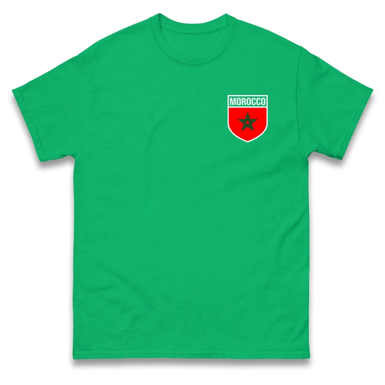 Personalised Morocco Badge football T Shirt, Custom Name and Number Morocco Tee Unisex T-shirt, Sweatshirt, Hoodie, Long Sleeve Tee - T-Shirt, Sweatshirt, Hoodie