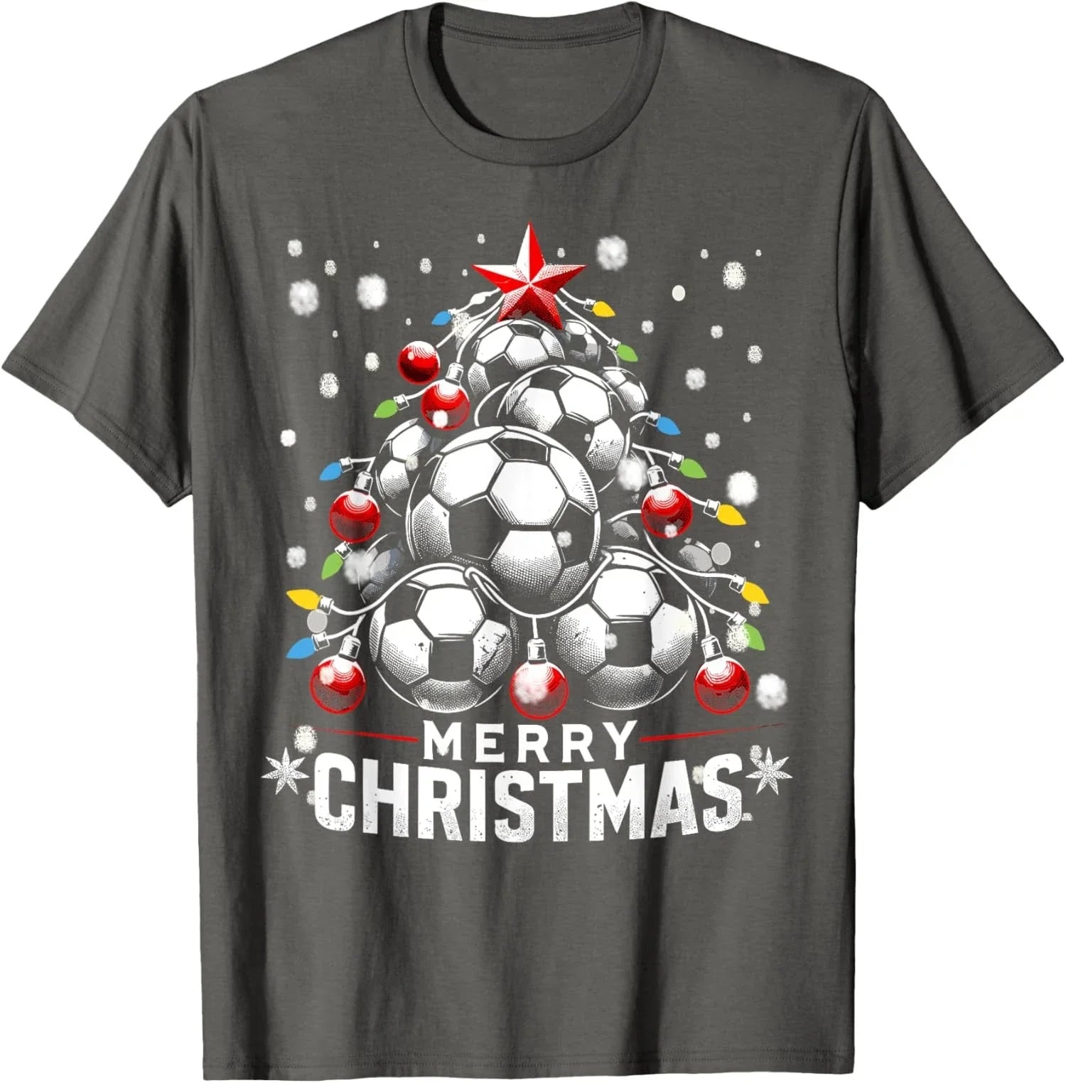 Merry Christmas, Soccer Balls Fans Xmas Funny Unisex T-Shirt Unisex T-shirt, Sweatshirt, Hoodie, Long Sleeve Tee - T-Shirt, Sweatshirt, Hoodie