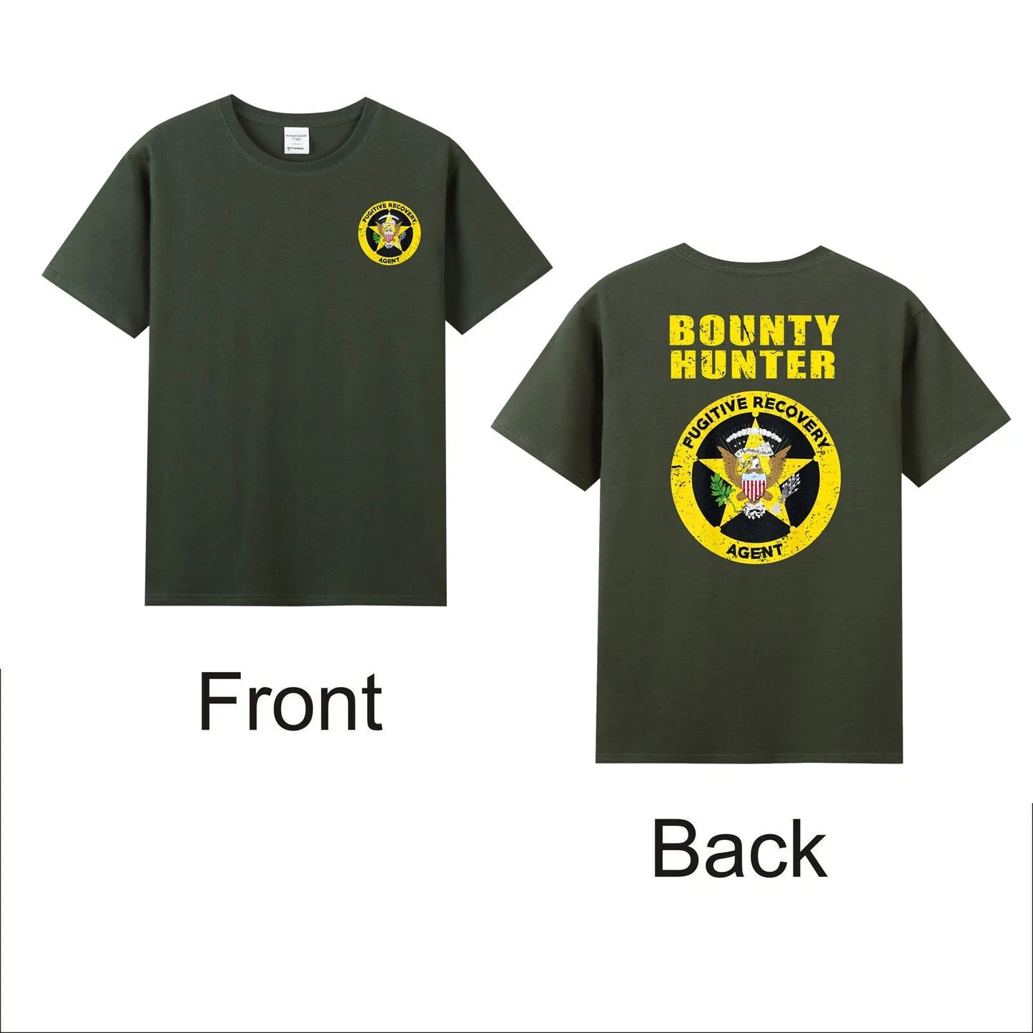 Bounty Hunter Fugitive Recovery Agent (Front & Back Frint) Men's T-Shirt Unisex T-shirt, Sweatshirt, Hoodie, Long Sleeve Tee - T-Shirt, Sweatshirt, Hoodie