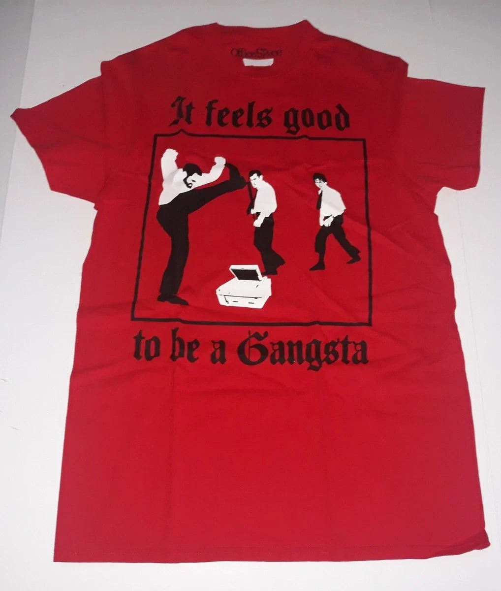 Office Space Men's Shirt It Feels Good To Be A Gangsta Red LARGE NEW Unisex T-shirt, Sweatshirt, Hoodie, Long Sleeve Tee - T-Shirt, Sweatshirt, Hoodie