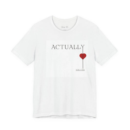 Actually Heart Tee | Minimalist Typography Shirt Unisex T-shirt, Sweatshirt, Hoodie, Long Sleeve Tee - T-Shirt, Sweatshirt, Hoodie
