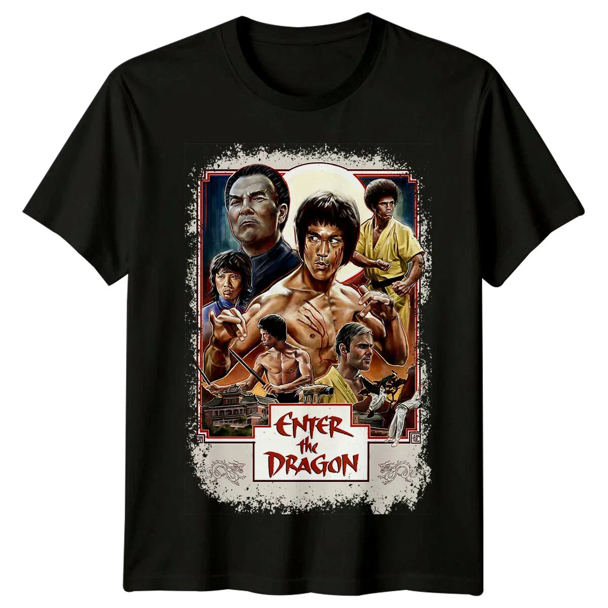 Enter the Dragon (1973) Movie Poster Inspired T-Shirt Retro Tee Unisex Unisex T-shirt, Sweatshirt, Hoodie, Long Sleeve Tee - T-Shirt, Sweatshirt, Hoodie