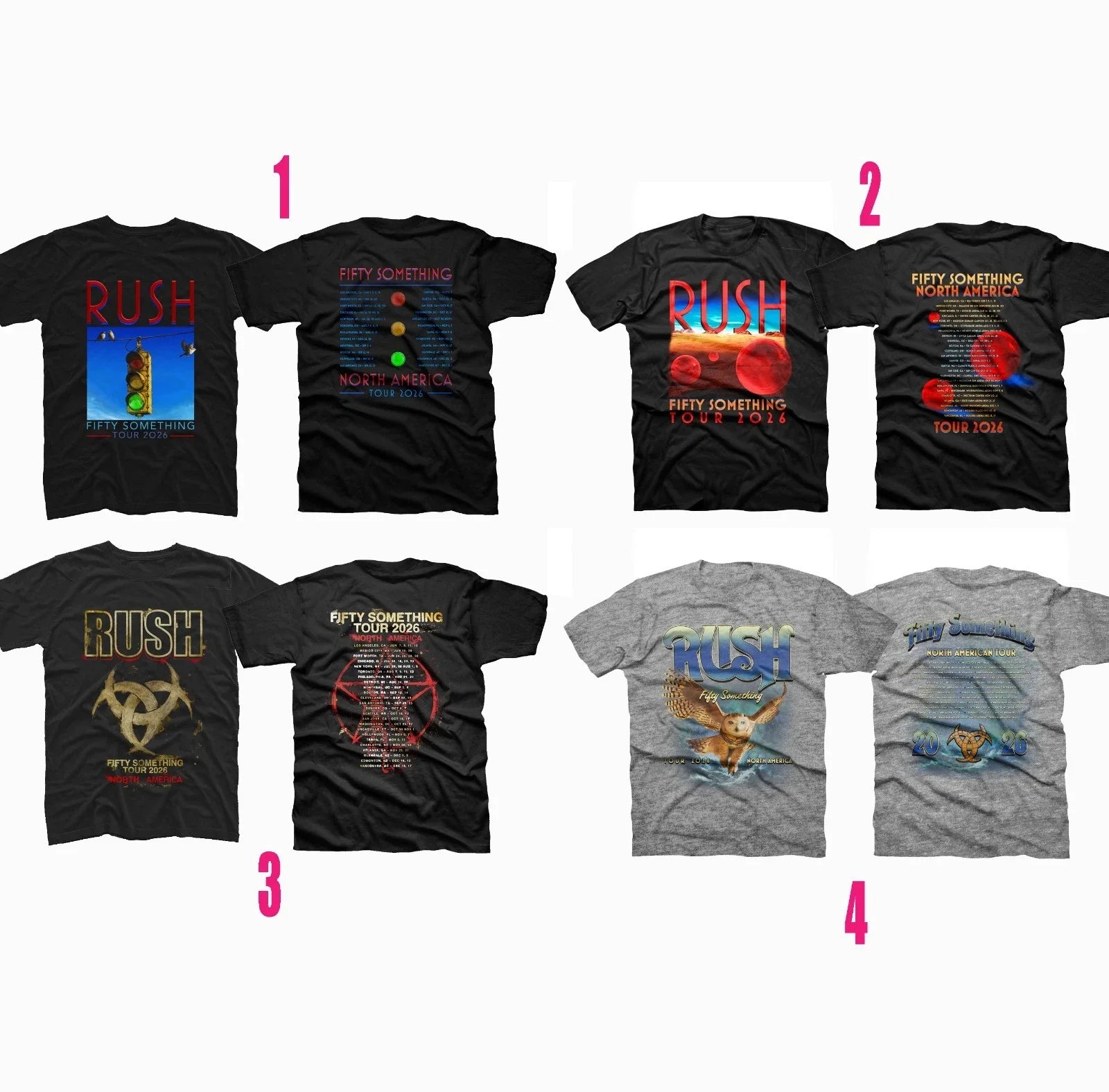 Rush Fifty Something Tour 2026 T shirt Reprint Unisex T-shirt, Sweatshirt, Hoodie, Long Sleeve Tee - T-Shirt, Sweatshirt, Hoodie