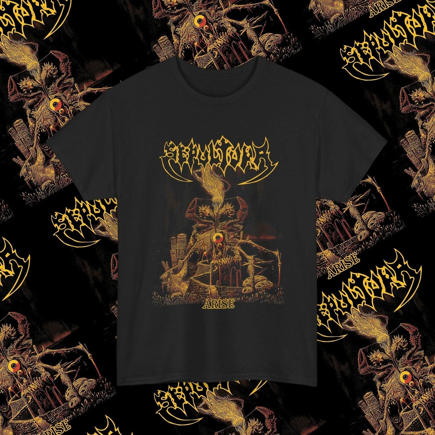 Sepultura "Arise" Vintage Style Original Logo, Death Thrash Metal Band T-Shirt Unisex T-shirt, Sweatshirt, Hoodie, Long Sleeve Tee - T-Shirt, Sweatshirt, Hoodie