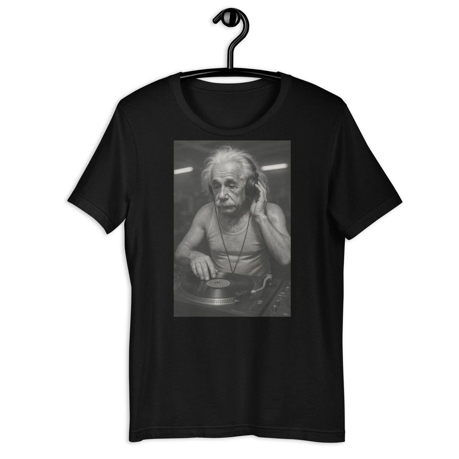 Funny Genius DJ T-Shirt Scientist DJ Music Retro Vinyl Graphic Tee Unisex T-shirt, Sweatshirt, Hoodie, Long Sleeve Tee - T-Shirt, Sweatshirt, Hoodie