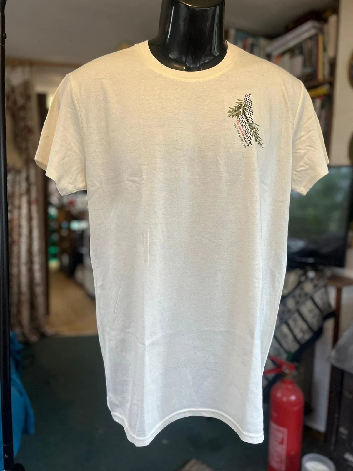 Palestine T Shirt, size L. Designed by Shahed in Gaza. Unisex T-shirt, Sweatshirt, Hoodie, Long Sleeve Tee - T-Shirt, Sweatshirt, Hoodie