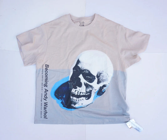 Andy Warhol Skull Shirt UCCA Beijing Contemporary Pop Art Size L Unisex T-shirt, Sweatshirt, Hoodie, Long Sleeve Tee - T-Shirt, Sweatshirt, Hoodie