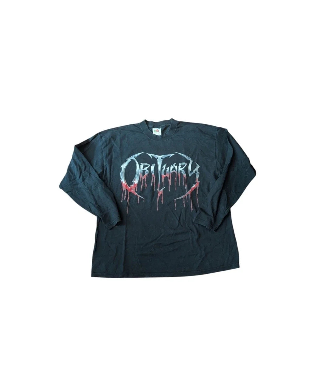 vintage 2004 obituary tour longsleeve shirt xl fruit of the loom death metal Unisex T-shirt, Sweatshirt, Hoodie, Long Sleeve Tee - T-Shirt, Sweatshirt, Hoodie