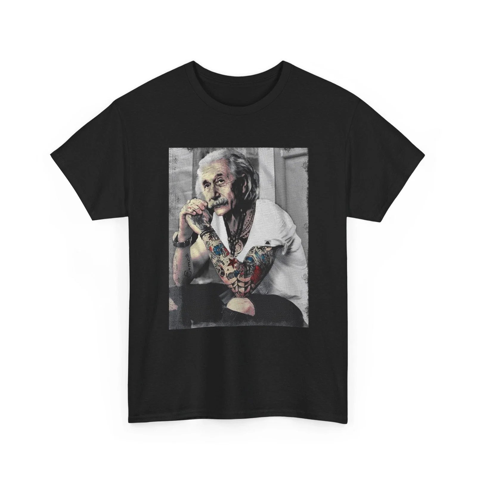 Tattooed Einstein Vintage Vibe T-Shirt Unisex Heavy Unisex T-shirt, Sweatshirt, Hoodie, Long Sleeve Tee - T-Shirt, Sweatshirt, Hoodie