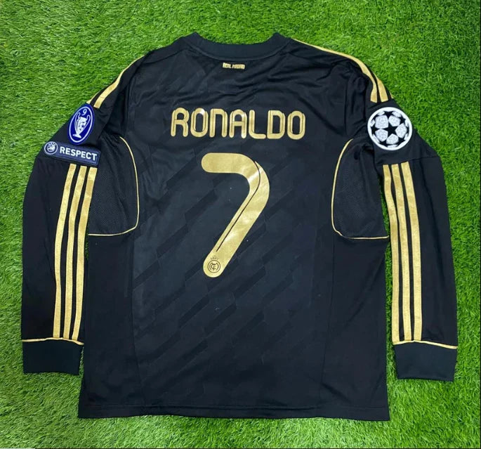 C.Ronaldo #7 Real Madrid Away Jersey Black 2011/12 Football Long Sleeve All size Unisex T-shirt, Sweatshirt, Hoodie, Long Sleeve Tee - T-Shirt, Sweatshirt, Hoodie