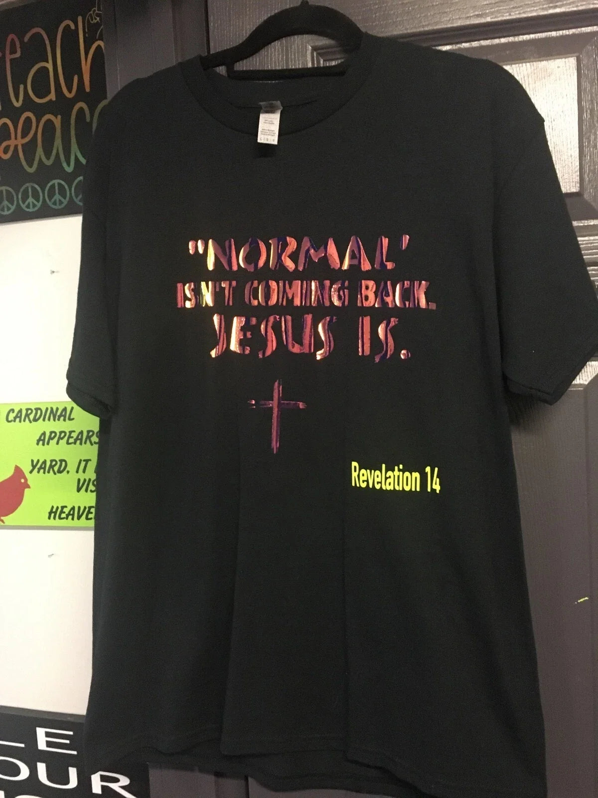 HANDMADE "NORMAL ISN'T COMING BACK. JESUS IS." T SHIRT GILDAN X LARGE (XL) Unisex T-shirt, Sweatshirt, Hoodie, Long Sleeve Tee - T-Shirt, Sweatshirt, Hoodie