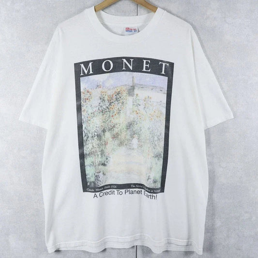 90's Claude Monet "The Artist's Garden at Vtheuil" Art Print T-Shirt S-5XL Unisex T-shirt, Sweatshirt, Hoodie, Long Sleeve Tee - T-Shirt, Sweatshirt, Hoodie