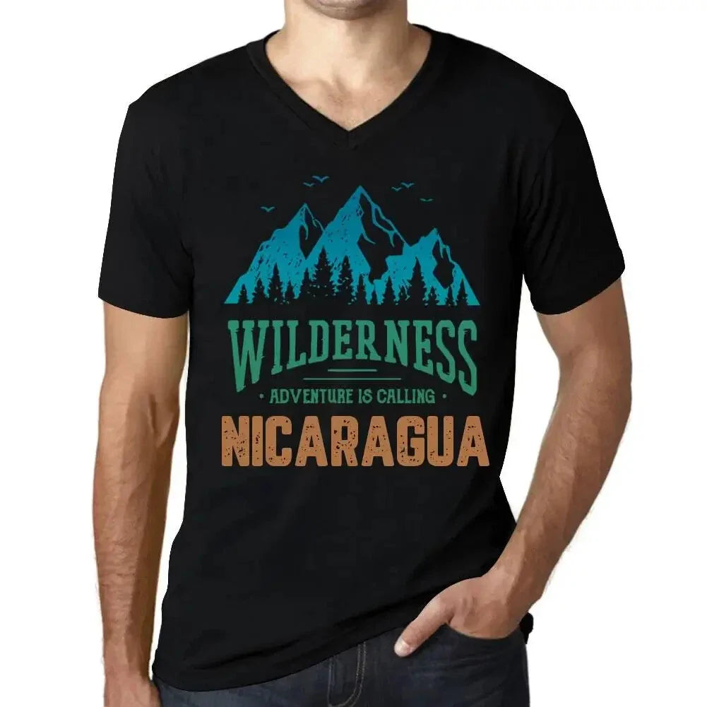 Men's Graphic T-Shirt V Neck Wilderness, Adventure Is Calling Nicaragua Unisex T-shirt, Sweatshirt, Hoodie, Long Sleeve Tee - T-Shirt, Sweatshirt, Hoodie