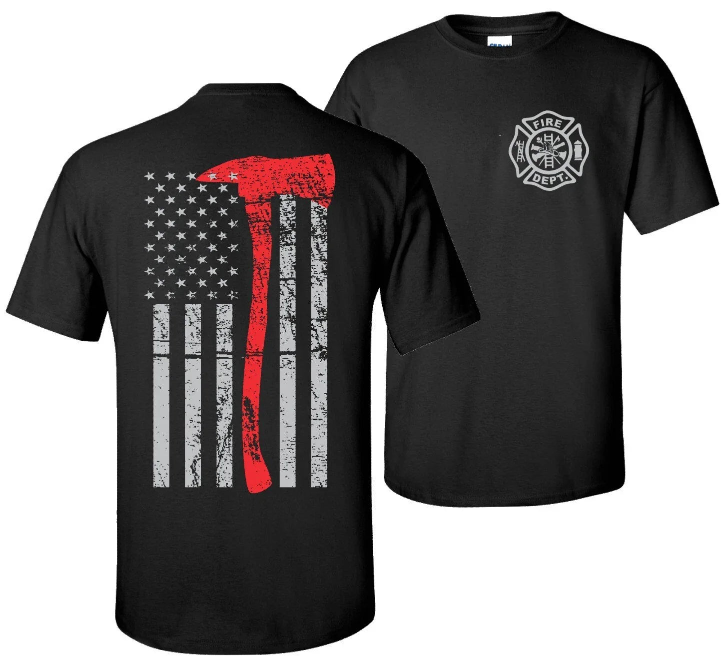 Thin Red Line Brotherhood Firefighter Pride Axe Design T-Shirt Tee Tshirt Unisex T-shirt, Sweatshirt, Hoodie, Long Sleeve Tee - T-Shirt, Sweatshirt, Hoodie