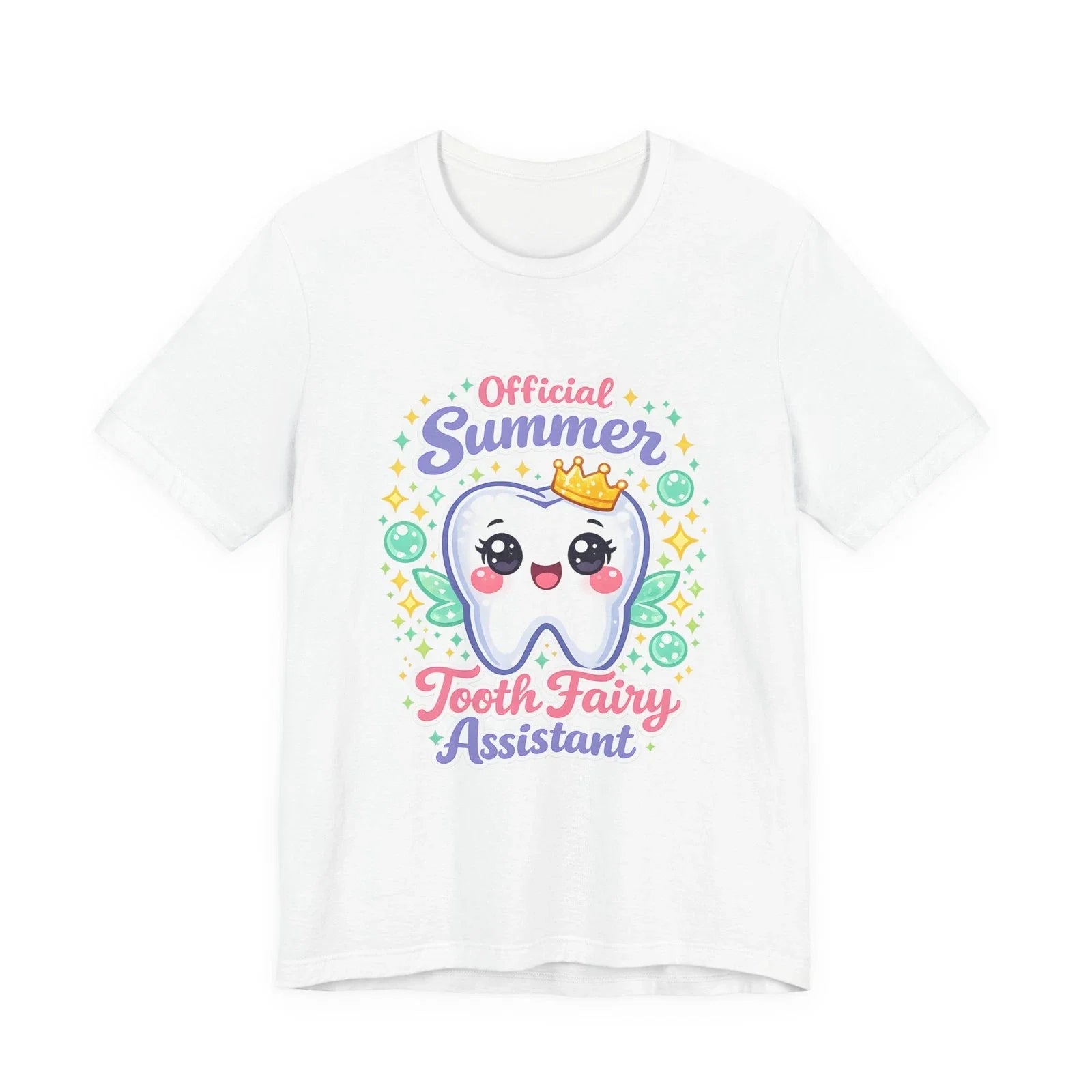 Official Summer Tooth Fairy Assistant T-Shirt | Cute Kawaii Tooth Design Unisex T-shirt, Sweatshirt, Hoodie, Long Sleeve Tee - T-Shirt, Sweatshirt, Hoodie