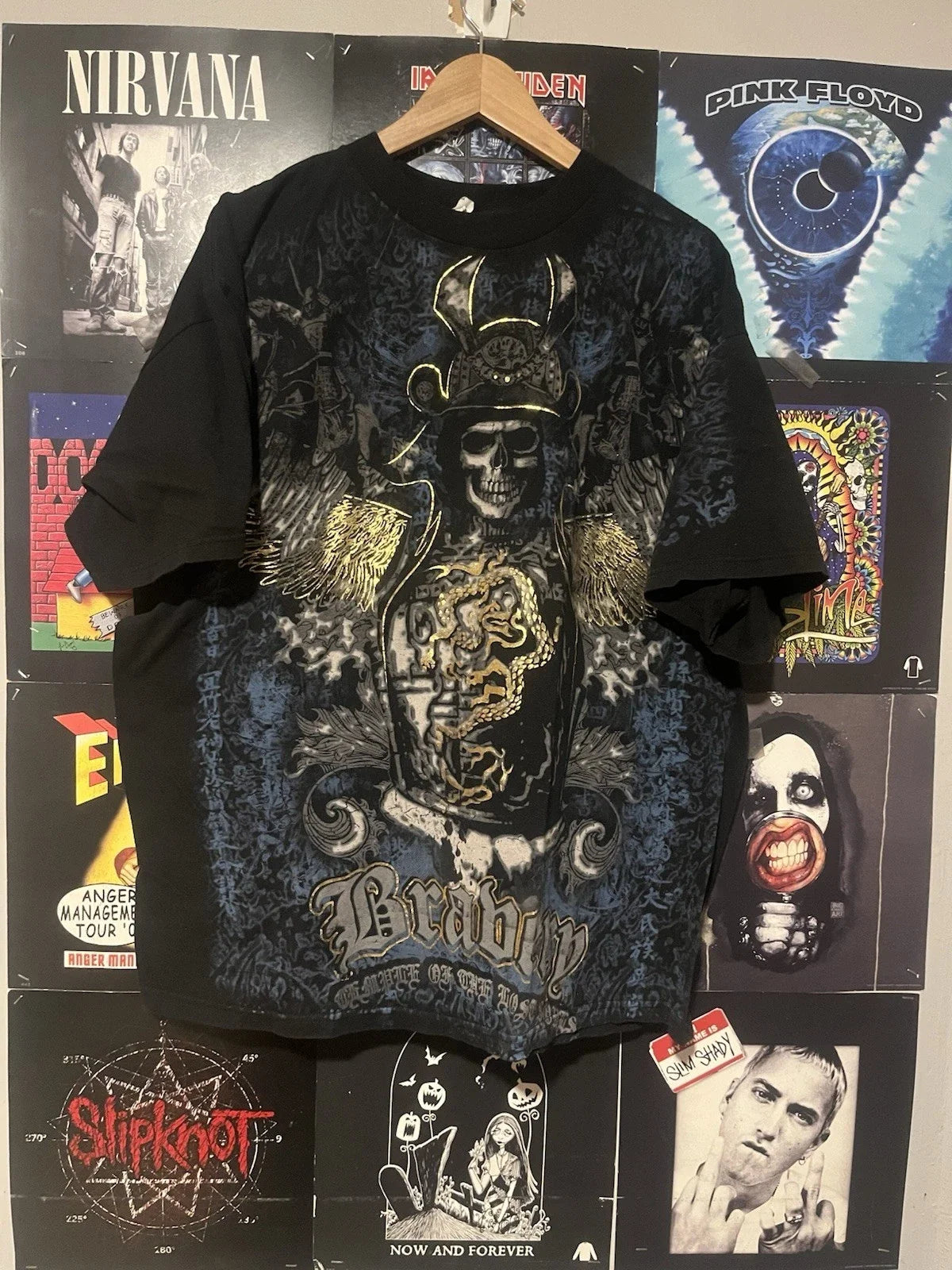 Vintage Y2K 2000s Affliction Like samurai Skull Warrior tee shirt Mens 2XL Unisex T-shirt, Sweatshirt, Hoodie, Long Sleeve Tee - T-Shirt, Sweatshirt, Hoodie