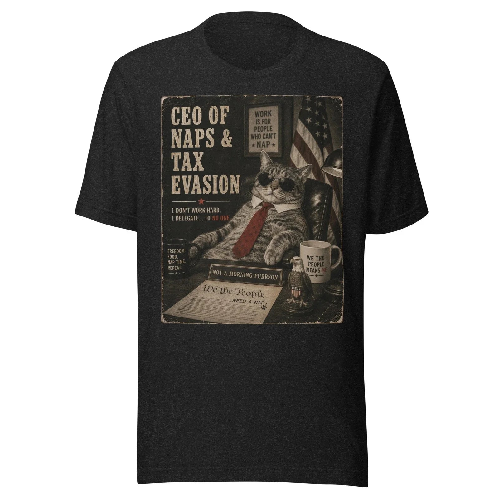 CEO of Naps & Tax Evasion Funny Cat T-Shirt Unisex T-shirt, Sweatshirt, Hoodie, Long Sleeve Tee - T-Shirt, Sweatshirt, Hoodie