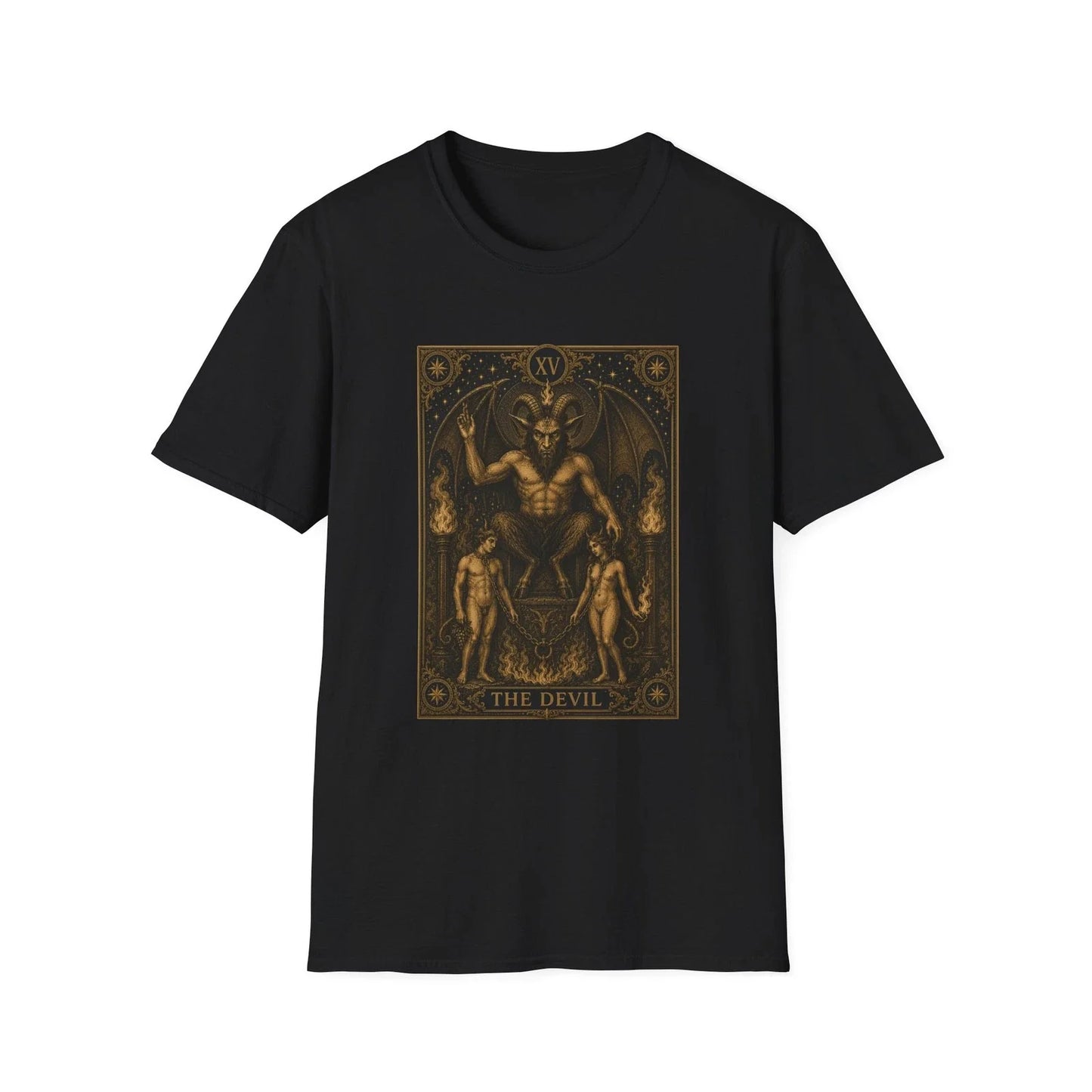 The Devil Tarot T Shirt Occult Baphomet Graphic Tee Unisex T-shirt, Sweatshirt, Hoodie, Long Sleeve Tee - T-Shirt, Sweatshirt, Hoodie