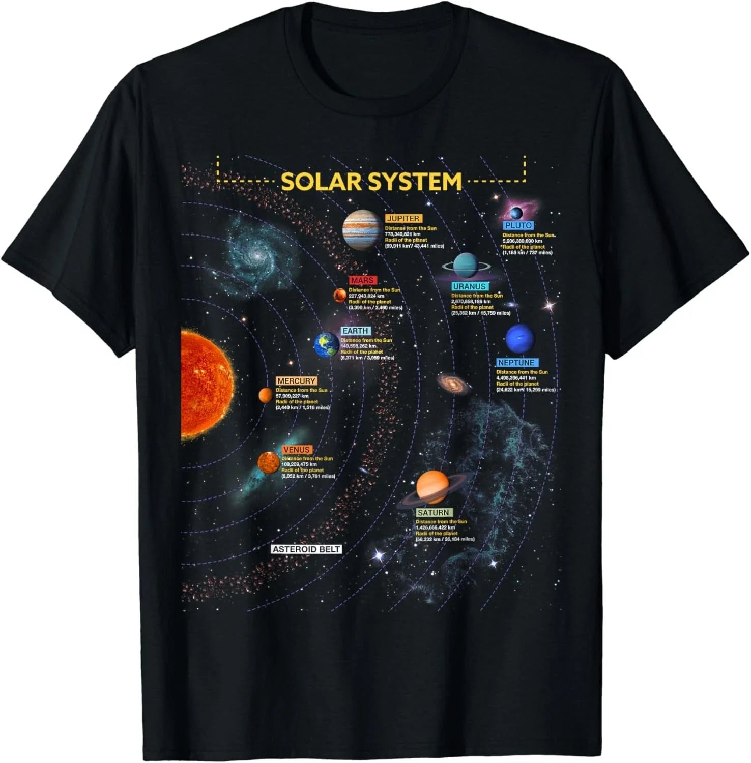 Solar System T Shirt - Perfect Space Enthusiasts Gifts Unisex T-Shirt Unisex T-shirt, Sweatshirt, Hoodie, Long Sleeve Tee - T-Shirt, Sweatshirt, Hoodie
