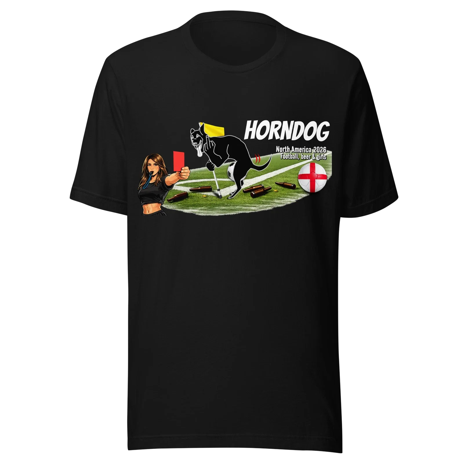 HORNDOG BRAND. Football North America'26 England Tshirt for horny World Cup fans Unisex T-shirt, Sweatshirt, Hoodie, Long Sleeve Tee - T-Shirt, Sweatshirt, Hoodie